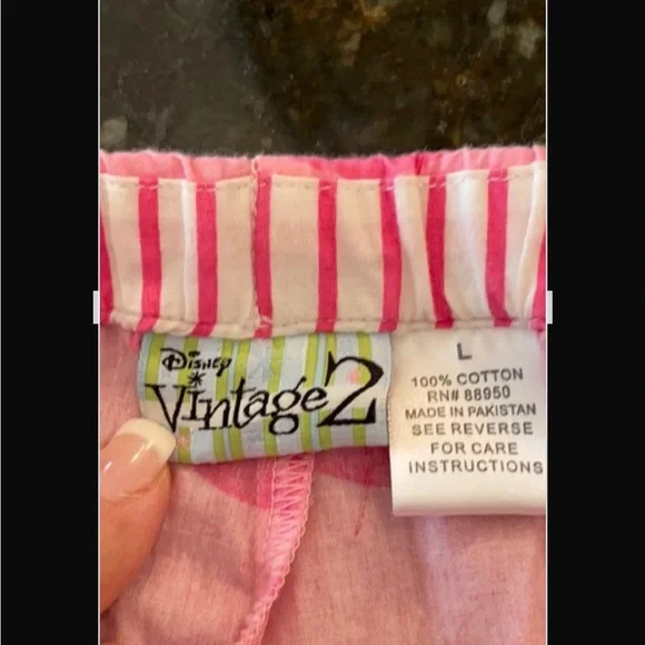 Sz L Disney *Tinkerbell* Pink Cotton PJ Pants - Picture 4 of 6